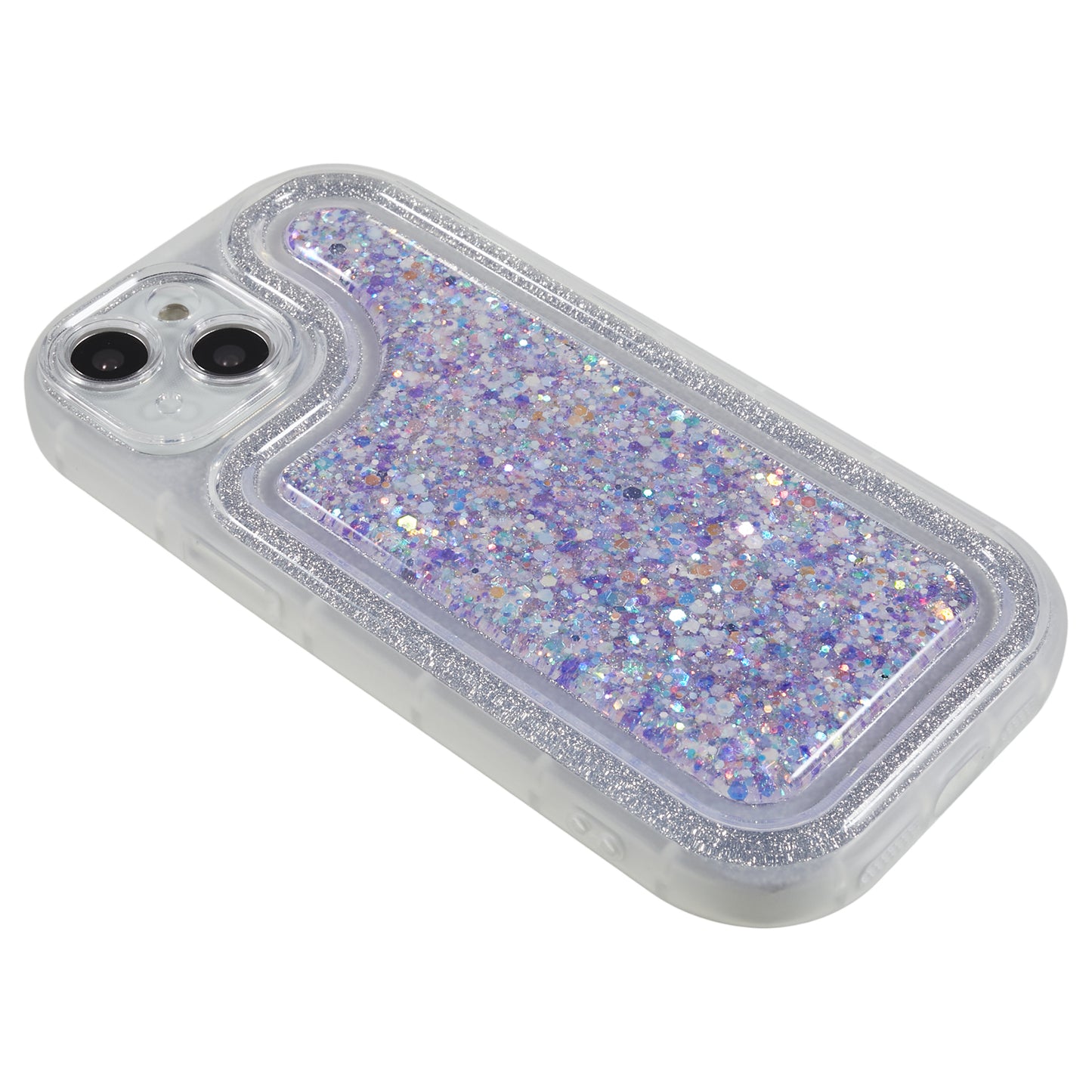 For iPhone 14 Plus TPU Epoxy Design Case Bling Glitter Moblie Phone Cover