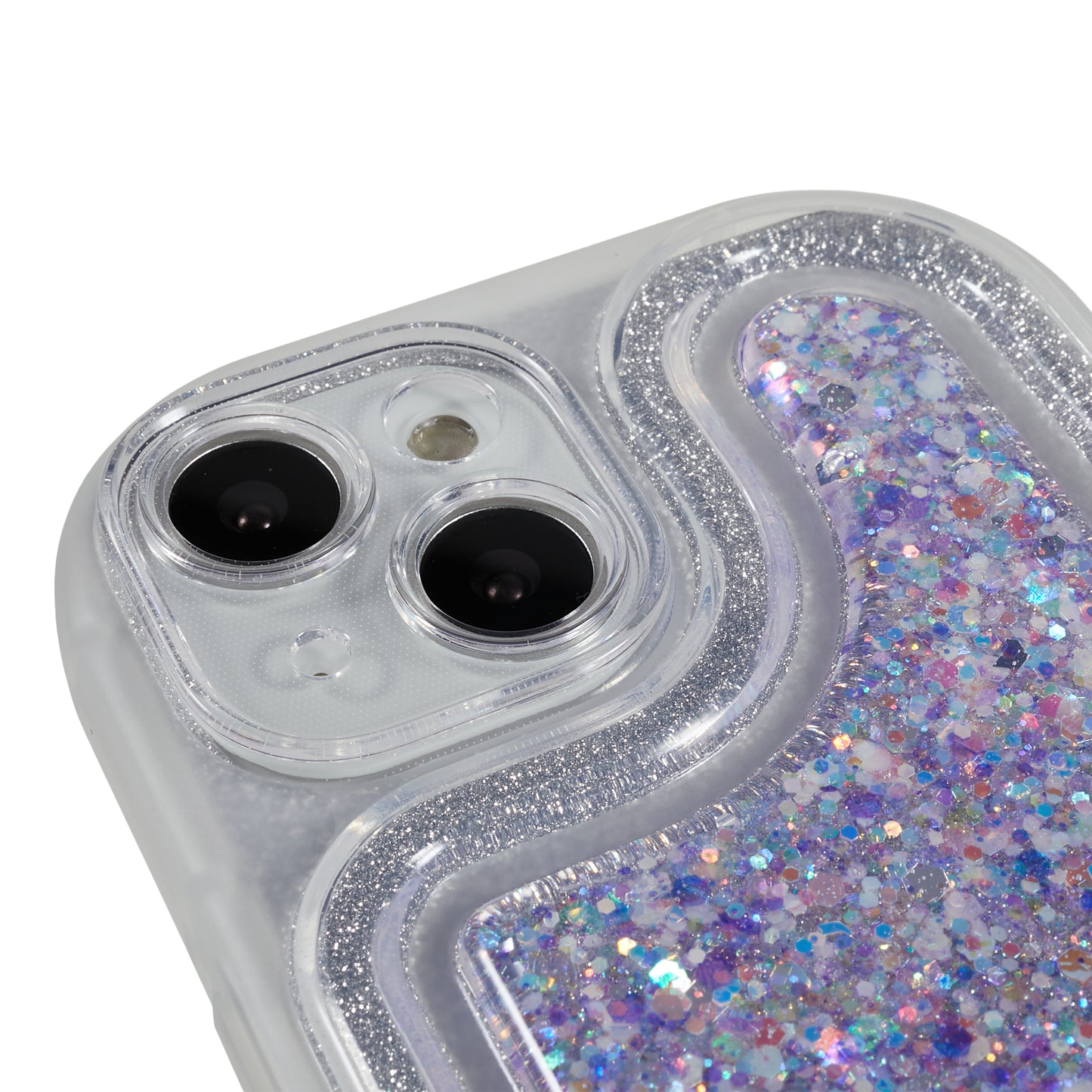 For iPhone 14 Plus TPU Epoxy Design Case Bling Glitter Moblie Phone Cover