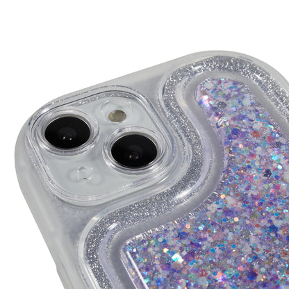 For iPhone 14 Plus TPU Epoxy Design Case Bling Glitter Moblie Phone Cover