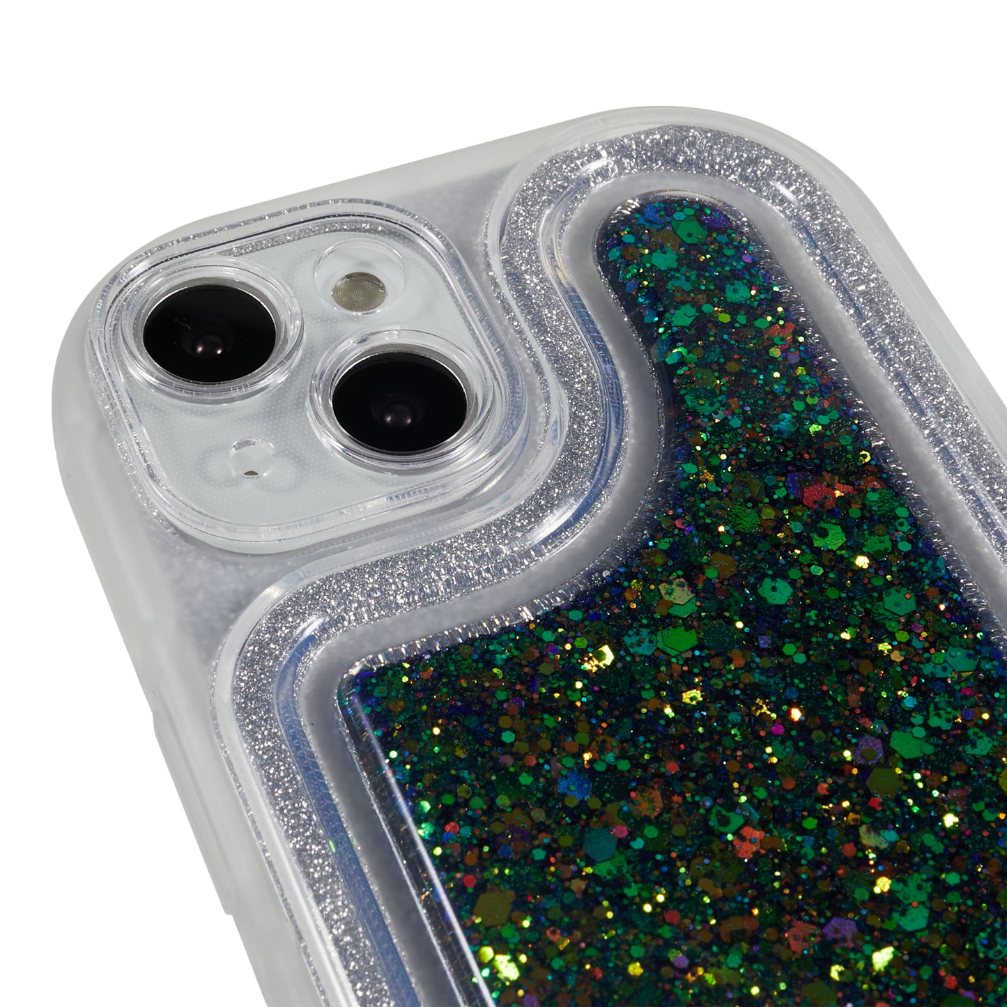 For iPhone 14 Plus TPU Epoxy Design Case Bling Glitter Moblie Phone Cover