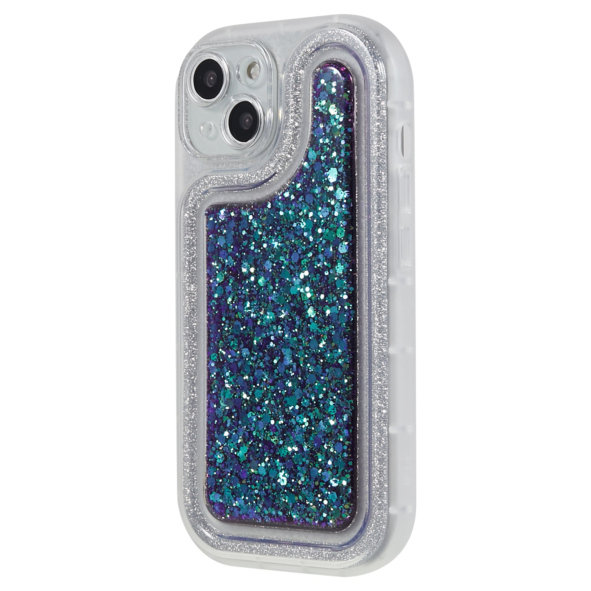 For iPhone 14 Plus TPU Epoxy Design Case Bling Glitter Moblie Phone Cover