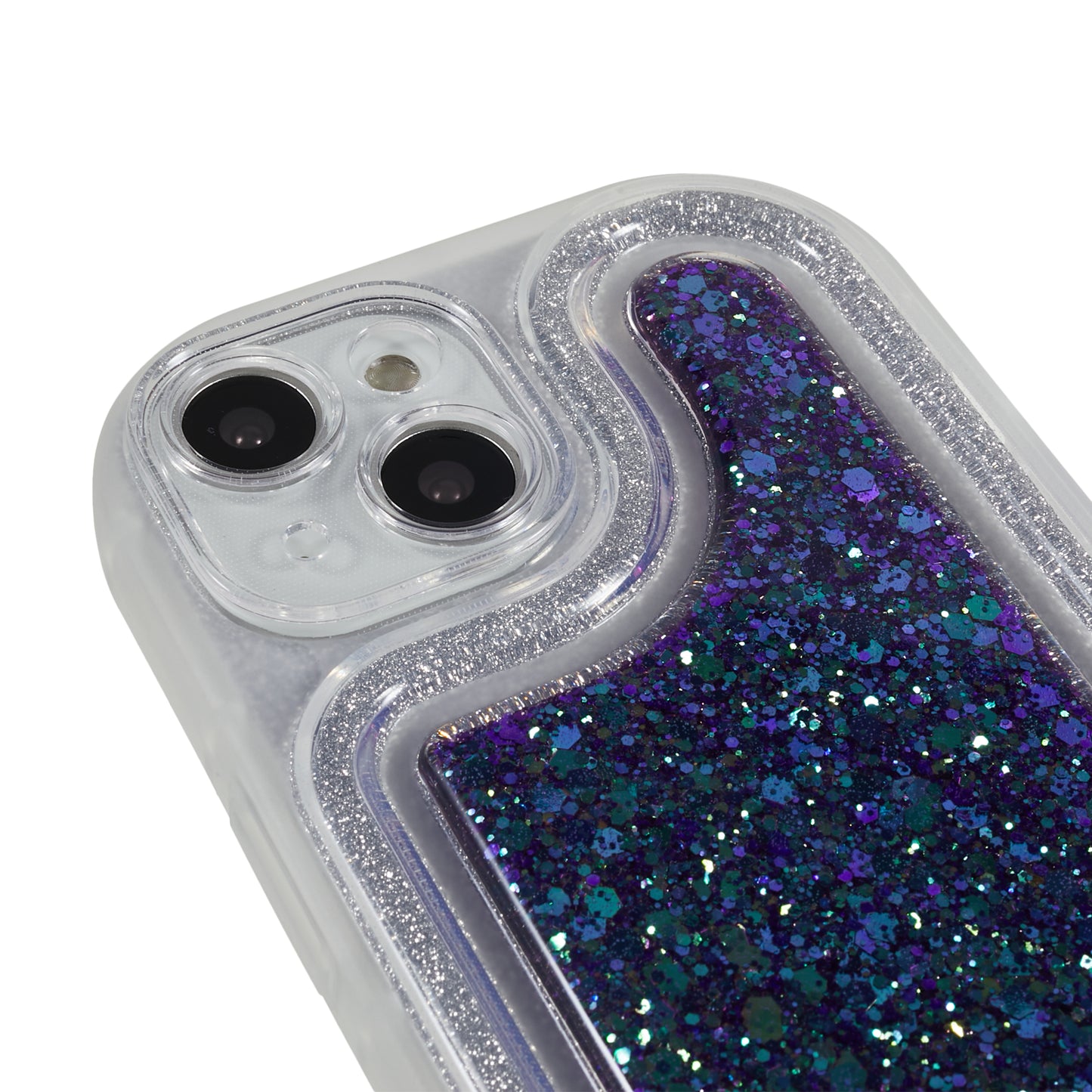 For iPhone 14 Plus TPU Epoxy Design Case Bling Glitter Moblie Phone Cover