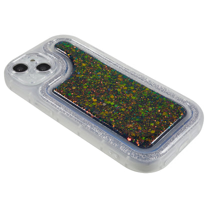 For iPhone 14 Plus TPU Epoxy Design Case Bling Glitter Moblie Phone Cover