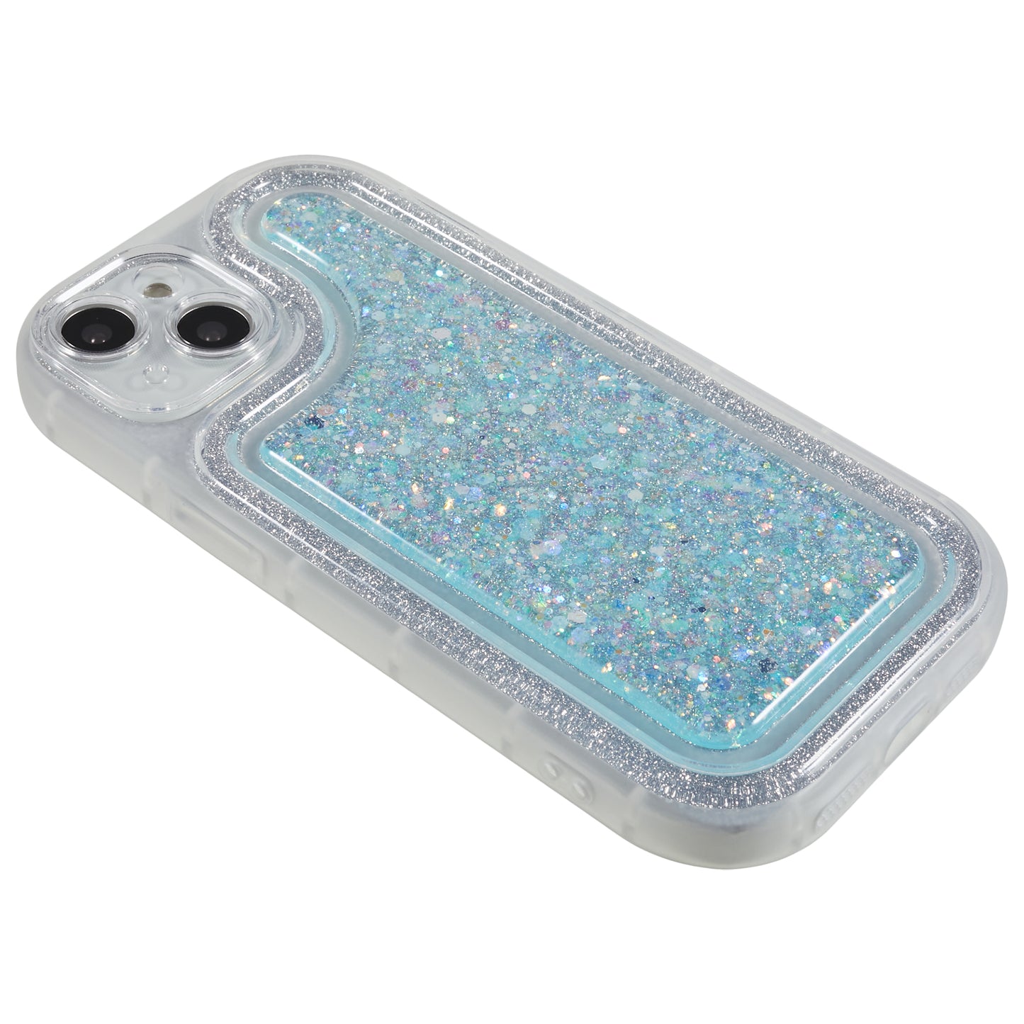 For iPhone 14 Plus TPU Epoxy Design Case Bling Glitter Moblie Phone Cover