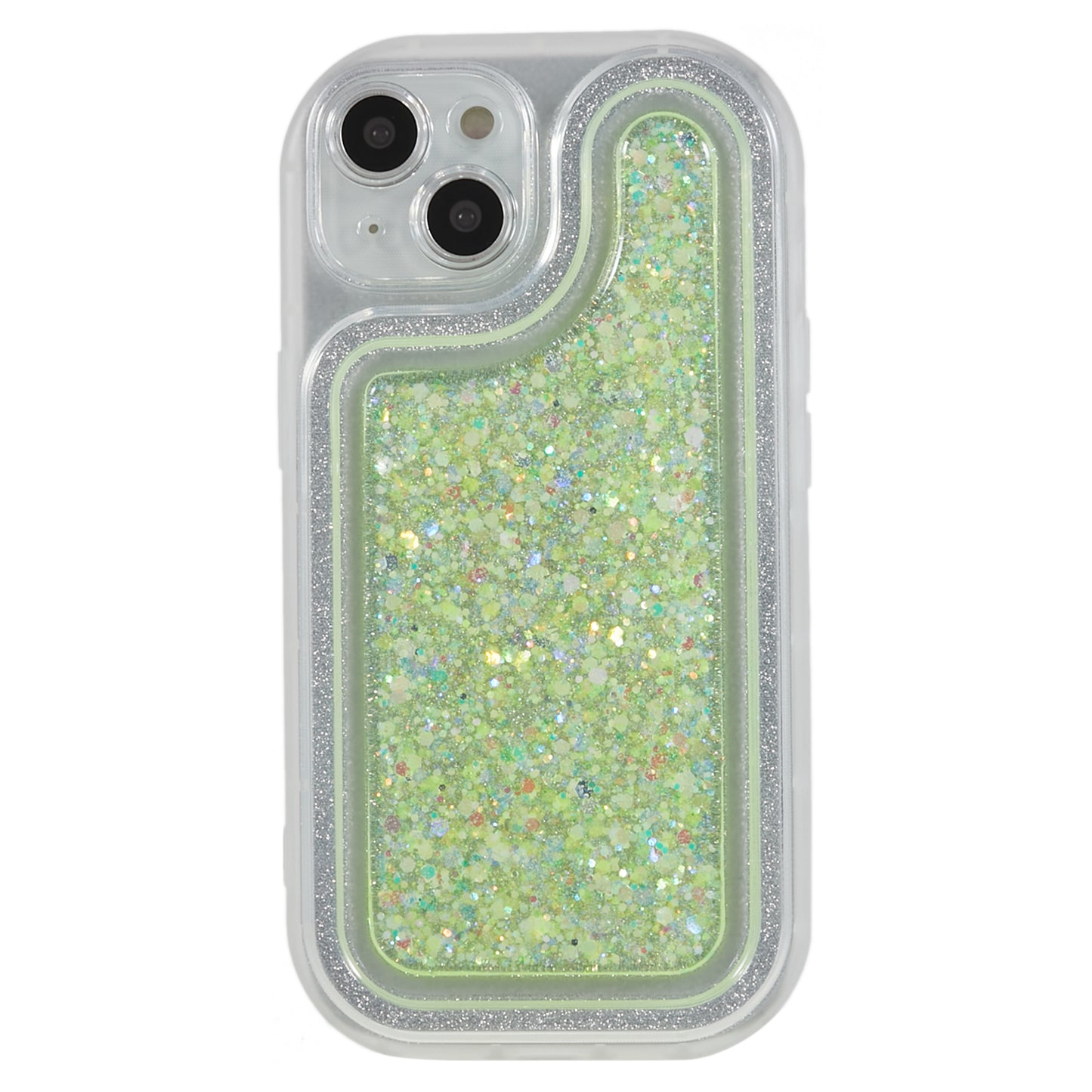For iPhone 14 Plus TPU Epoxy Design Case Bling Glitter Moblie Phone Cover