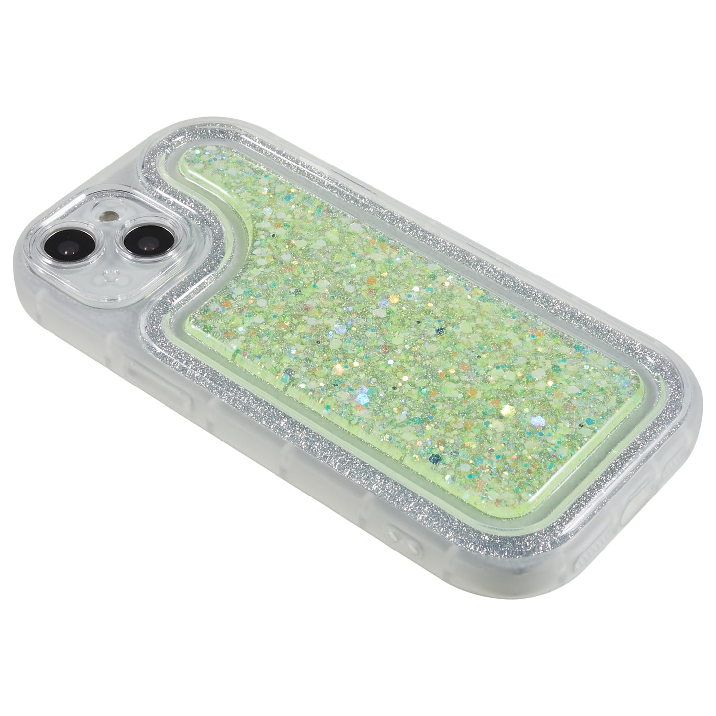 For iPhone 14 Plus TPU Epoxy Design Case Bling Glitter Moblie Phone Cover
