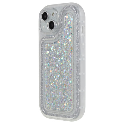 For iPhone 14 Plus TPU Epoxy Design Case Bling Glitter Moblie Phone Cover