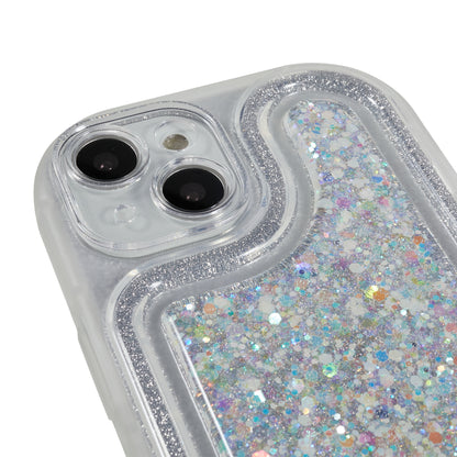For iPhone 14 Plus TPU Epoxy Design Case Bling Glitter Moblie Phone Cover