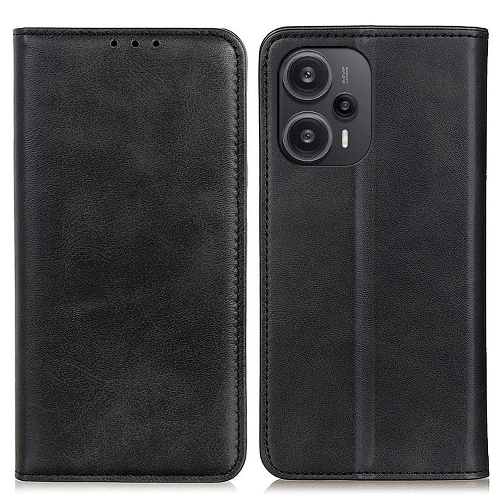 For Xiaomi Redmi Note 12 Turbo / Poco F5 5G Split Leather Stand Phone Case Anti-drop Wallet Phone Cover