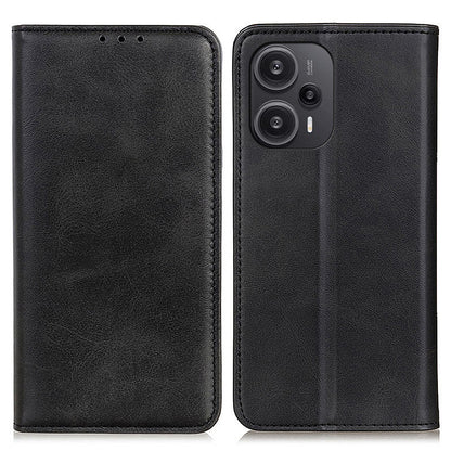 For Xiaomi Redmi Note 12 Turbo / Poco F5 5G Split Leather Stand Phone Case Anti-drop Wallet Phone Cover