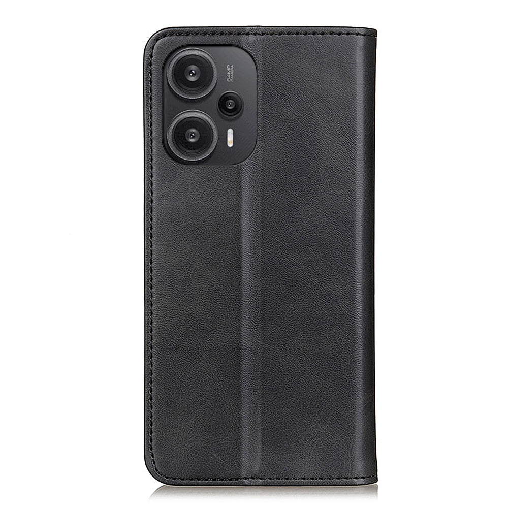 For Xiaomi Redmi Note 12 Turbo / Poco F5 5G Split Leather Stand Phone Case Anti-drop Wallet Phone Cover