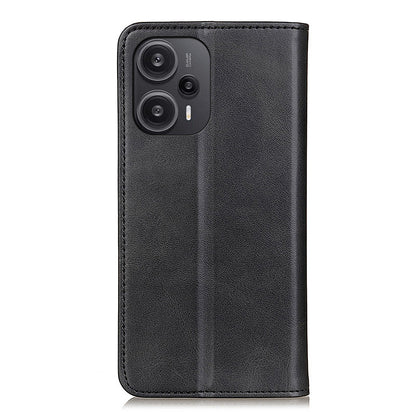 For Xiaomi Redmi Note 12 Turbo / Poco F5 5G Split Leather Stand Phone Case Anti-drop Wallet Phone Cover