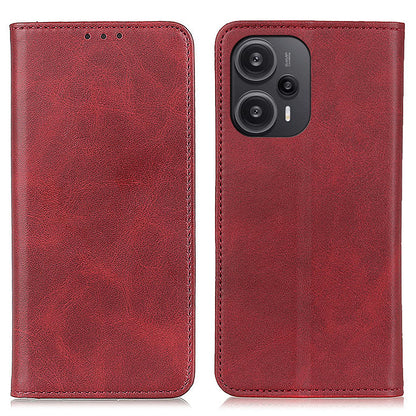 For Xiaomi Redmi Note 12 Turbo / Poco F5 5G Split Leather Stand Phone Case Anti-drop Wallet Phone Cover