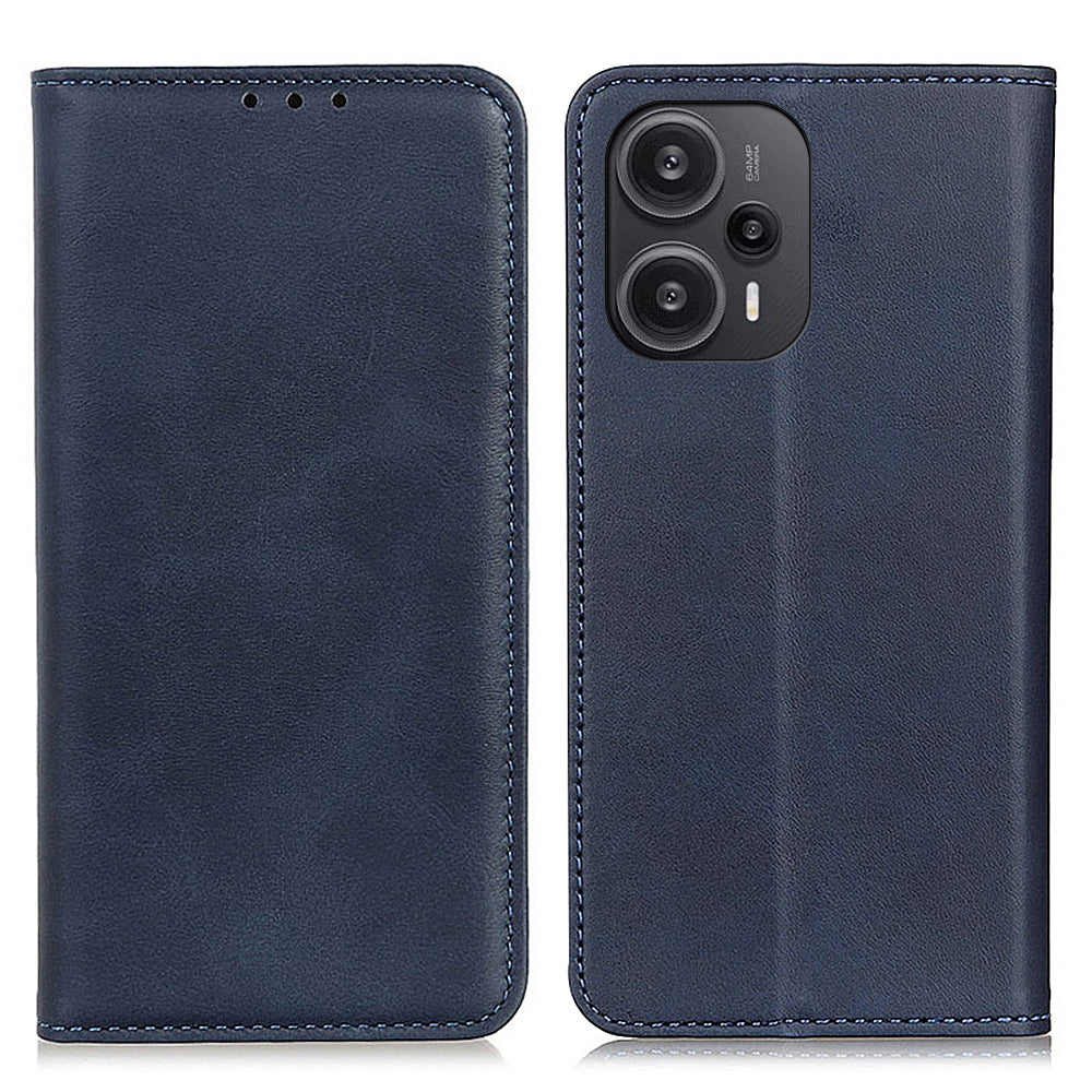 For Xiaomi Redmi Note 12 Turbo / Poco F5 5G Split Leather Stand Phone Case Anti-drop Wallet Phone Cover