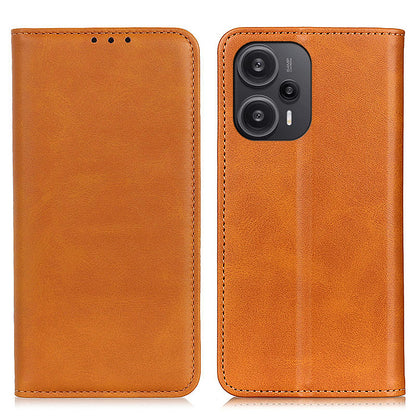 For Xiaomi Redmi Note 12 Turbo / Poco F5 5G Split Leather Stand Phone Case Anti-drop Wallet Phone Cover