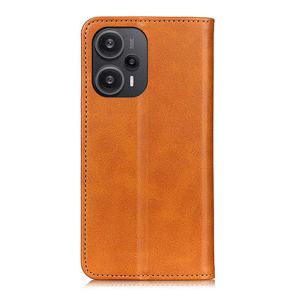 For Xiaomi Redmi Note 12 Turbo / Poco F5 5G Split Leather Stand Phone Case Anti-drop Wallet Phone Cover