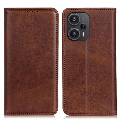 For Xiaomi Redmi Note 12 Turbo / Poco F5 5G Split Leather Stand Phone Case Anti-drop Wallet Phone Cover