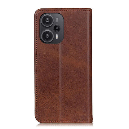 For Xiaomi Redmi Note 12 Turbo / Poco F5 5G Split Leather Stand Phone Case Anti-drop Wallet Phone Cover
