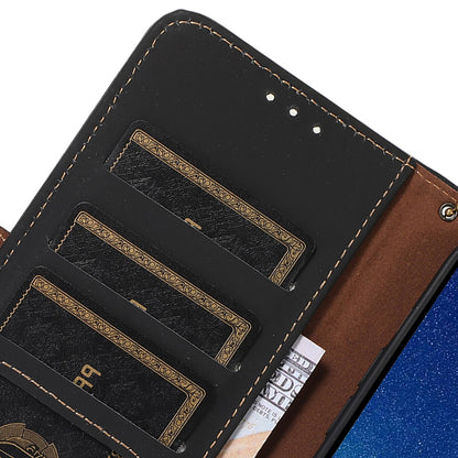 For Xiaomi Redmi Note 12 Turbo / Poco F5 5G RFID Blocking Phone Case Genuine Cow Leather Stand Wallet Protective Cover