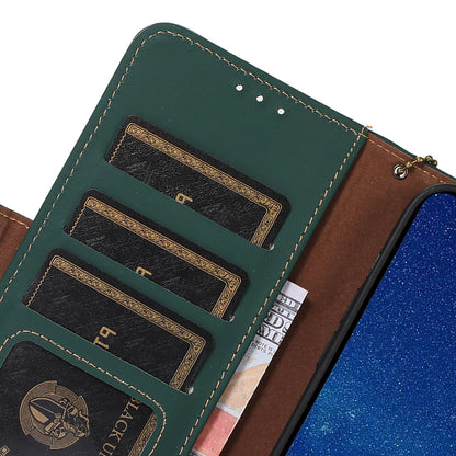 For Xiaomi Redmi Note 12 Turbo / Poco F5 5G RFID Blocking Phone Case Genuine Cow Leather Stand Wallet Protective Cover