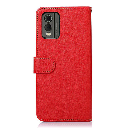 KHAZNEH For Nokia C32 Litchi Texture RFID Blocking Phone Case Leather Wallet Stand Anti-drop Cover