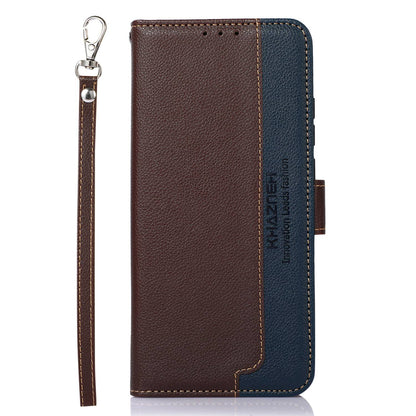 KHAZNEH For Nokia C32 Litchi Texture RFID Blocking Phone Case Leather Wallet Stand Anti-drop Cover