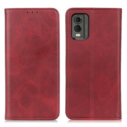 Protective Phone Case for Nokia C32 , Magnetic Auto Closing Split Leather Wallet Stand Phone Cover