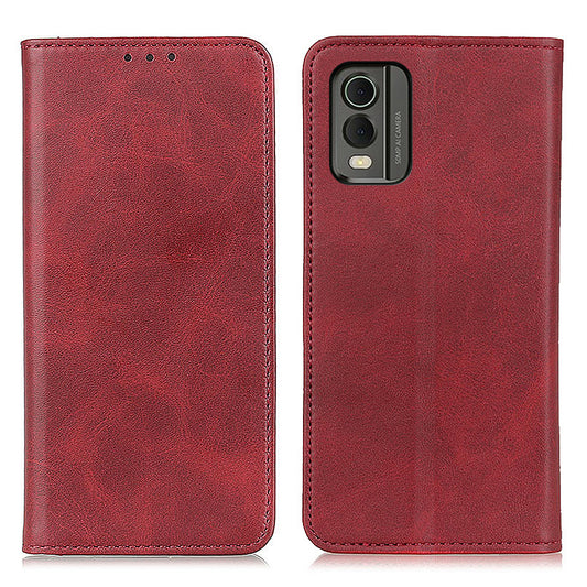 Protective Phone Case for Nokia C32 , Magnetic Auto Closing Split Leather Wallet Stand Phone Cover