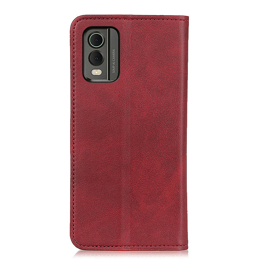 Protective Phone Case for Nokia C32 , Magnetic Auto Closing Split Leather Wallet Stand Phone Cover