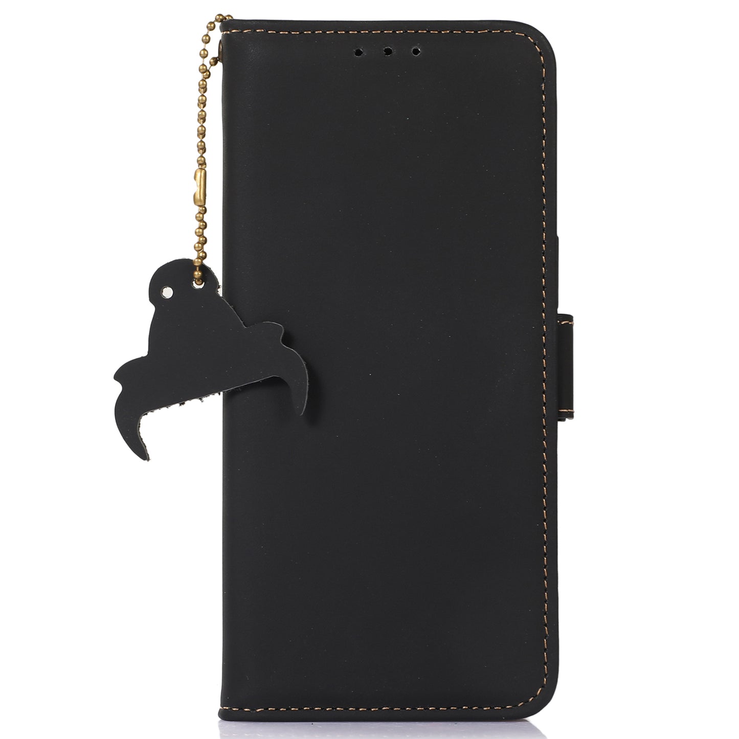 For Nokia C32 Stand Wallet RFID Blocking Phone Case Genuine Cow Leather Smartphone Cover