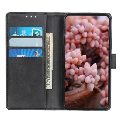For Nokia C32 Cowhide Texture PU Leather Wallet Mobile Case Drop-proof Stand Phone Cover