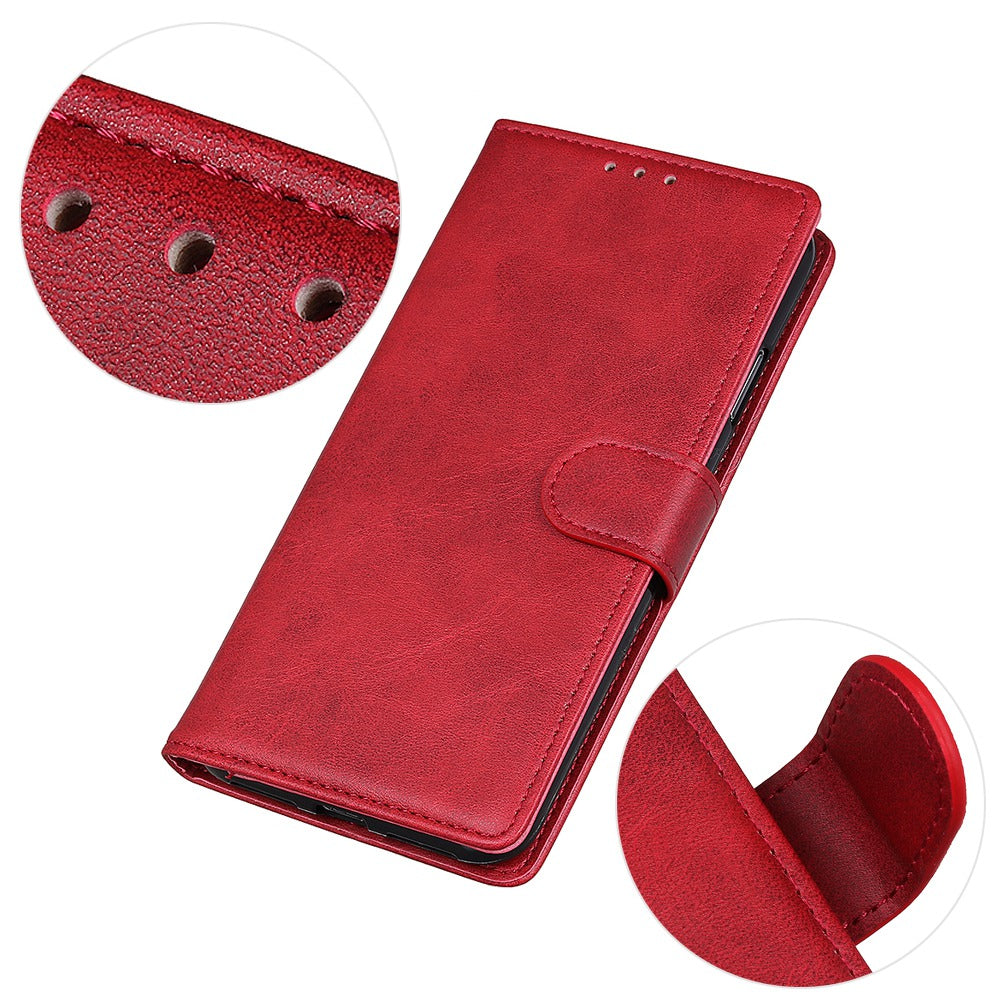 For Nokia C32 Cowhide Texture PU Leather Wallet Mobile Case Drop-proof Stand Phone Cover