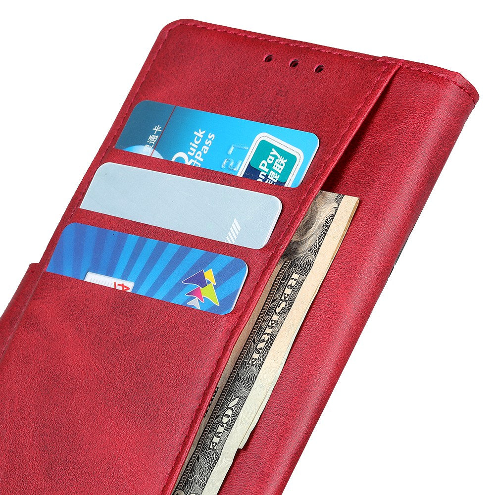 For Nokia C32 Cowhide Texture PU Leather Wallet Mobile Case Drop-proof Stand Phone Cover