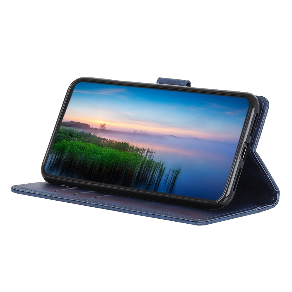 For Nokia C32 Cowhide Texture PU Leather Wallet Mobile Case Drop-proof Stand Phone Cover