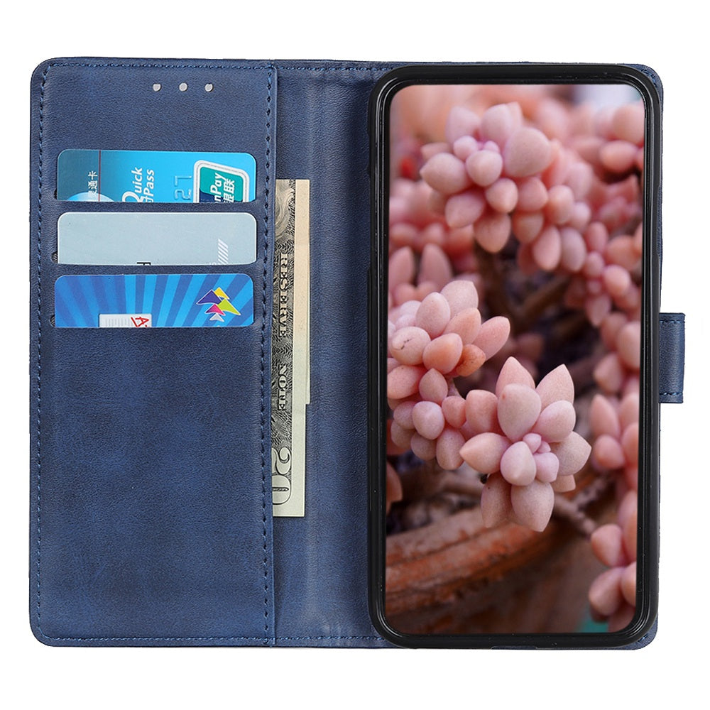 For Nokia C32 Cowhide Texture PU Leather Wallet Mobile Case Drop-proof Stand Phone Cover
