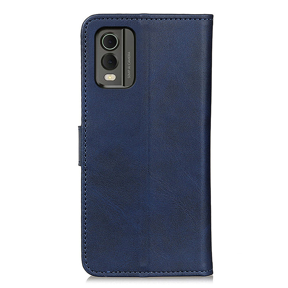 For Nokia C32 Cowhide Texture PU Leather Wallet Mobile Case Drop-proof Stand Phone Cover