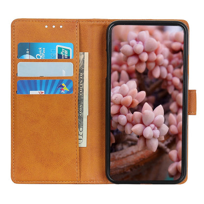 For Nokia C32 Cowhide Texture PU Leather Wallet Mobile Case Drop-proof Stand Phone Cover