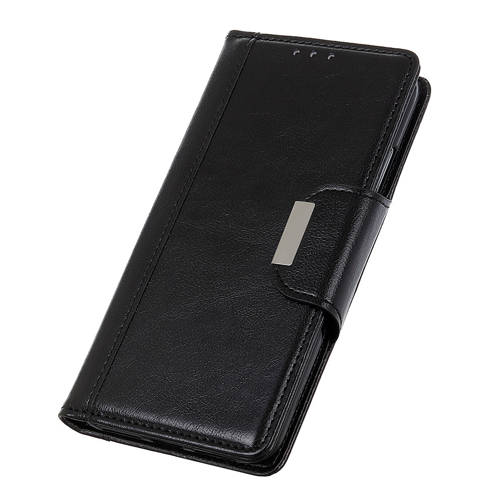 Cowhide Texture Phone Case for Nokia C32 , PU Leather Folio Flip Cover Wallet Stand Protector Shell
