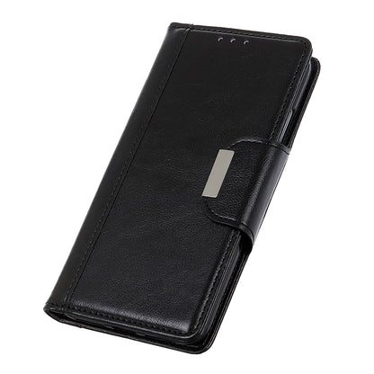 Cowhide Texture Phone Case for Nokia C32 , PU Leather Folio Flip Cover Wallet Stand Protector Shell