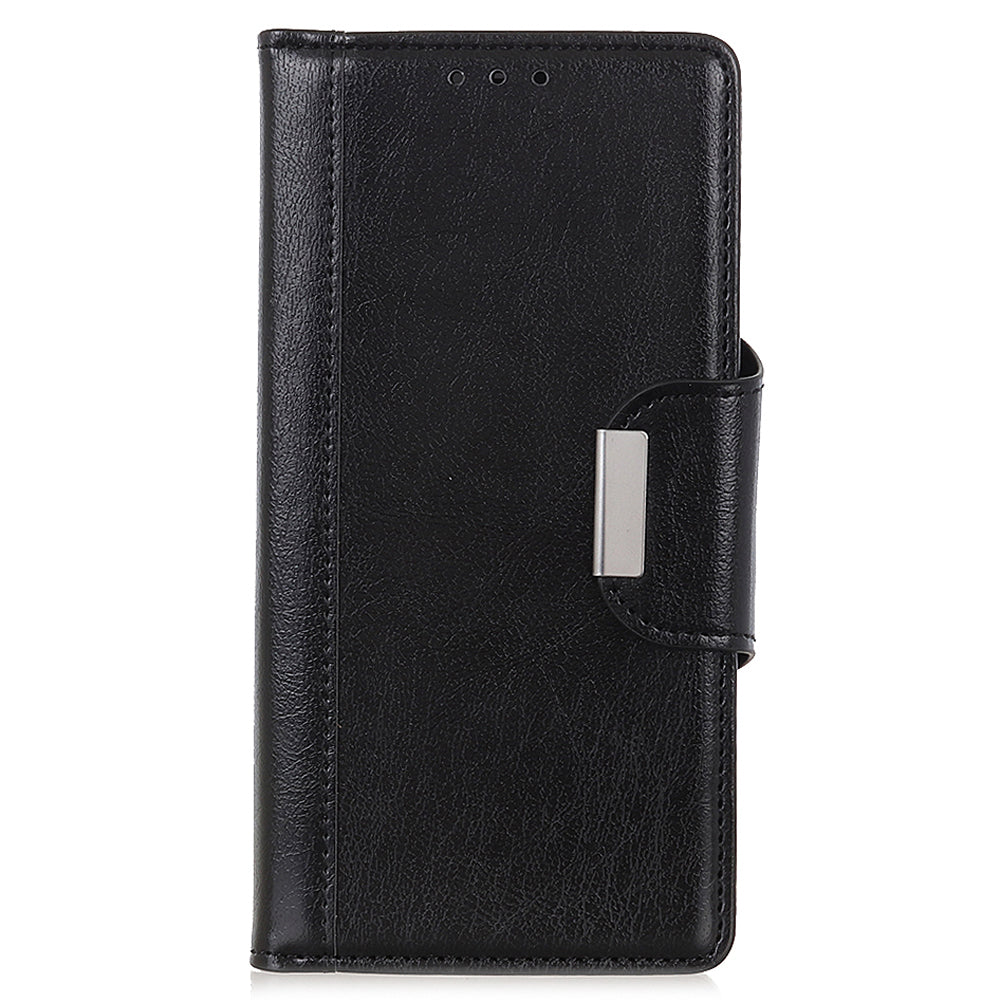 Cowhide Texture Phone Case for Nokia C32 , PU Leather Folio Flip Cover Wallet Stand Protector Shell