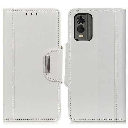 Cowhide Texture Phone Case for Nokia C32 , PU Leather Folio Flip Cover Wallet Stand Protector Shell