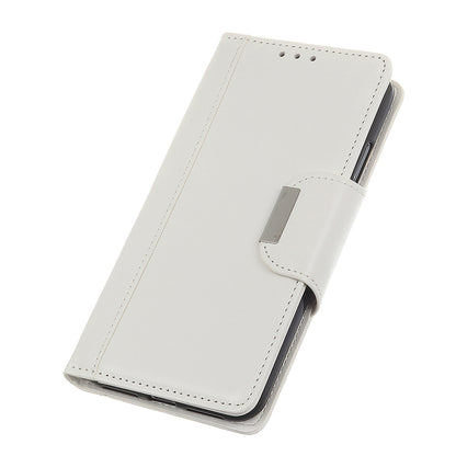 Cowhide Texture Phone Case for Nokia C32 , PU Leather Folio Flip Cover Wallet Stand Protector Shell