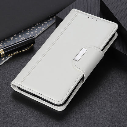 Cowhide Texture Phone Case for Nokia C32 , PU Leather Folio Flip Cover Wallet Stand Protector Shell