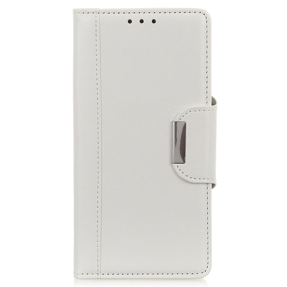 Cowhide Texture Phone Case for Nokia C32 , PU Leather Folio Flip Cover Wallet Stand Protector Shell