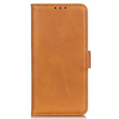 Phone Cover for Nokia C32 Anti-drop Cowhide Texture PU Leather Foldable Stand Wallet Case