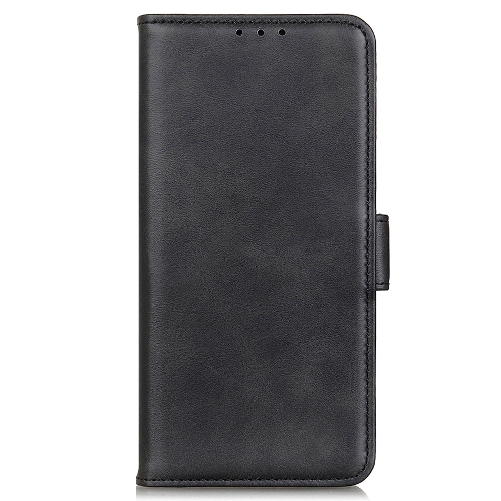 Phone Cover for Nokia C32 Anti-drop Cowhide Texture PU Leather Foldable Stand Wallet Case