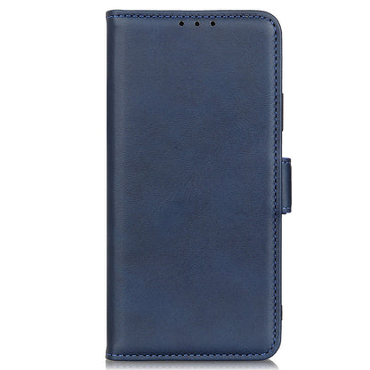 Phone Cover for Nokia C32 Anti-drop Cowhide Texture PU Leather Foldable Stand Wallet Case