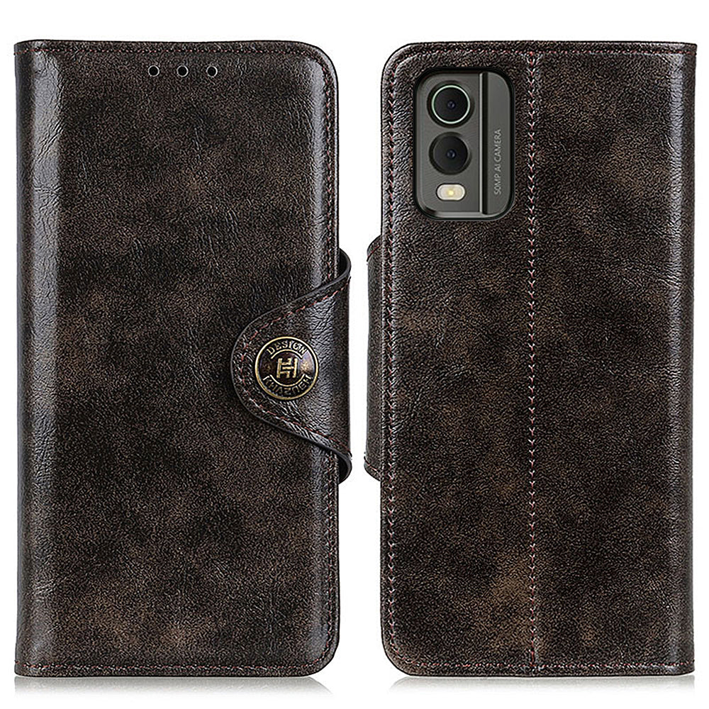 KHAZHEN for Nokia C32 Cell Phone Case PU Leather Wallet Smartphone Cover with Foldable Stand