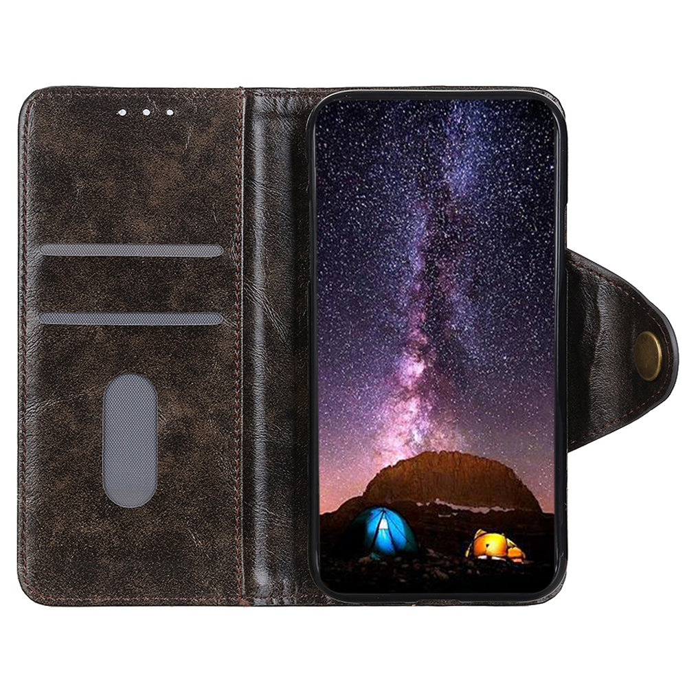 KHAZHEN for Nokia C32 Cell Phone Case PU Leather Wallet Smartphone Cover with Foldable Stand