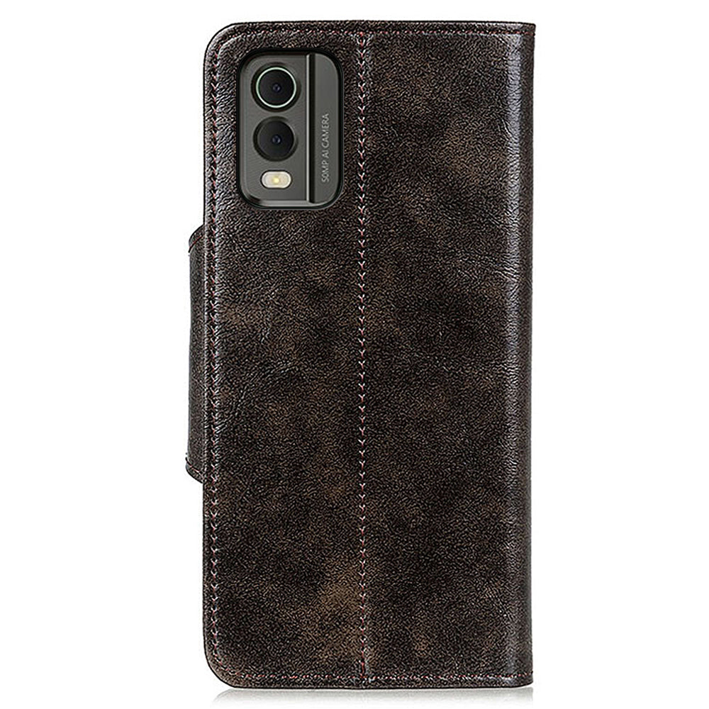 KHAZHEN for Nokia C32 Cell Phone Case PU Leather Wallet Smartphone Cover with Foldable Stand